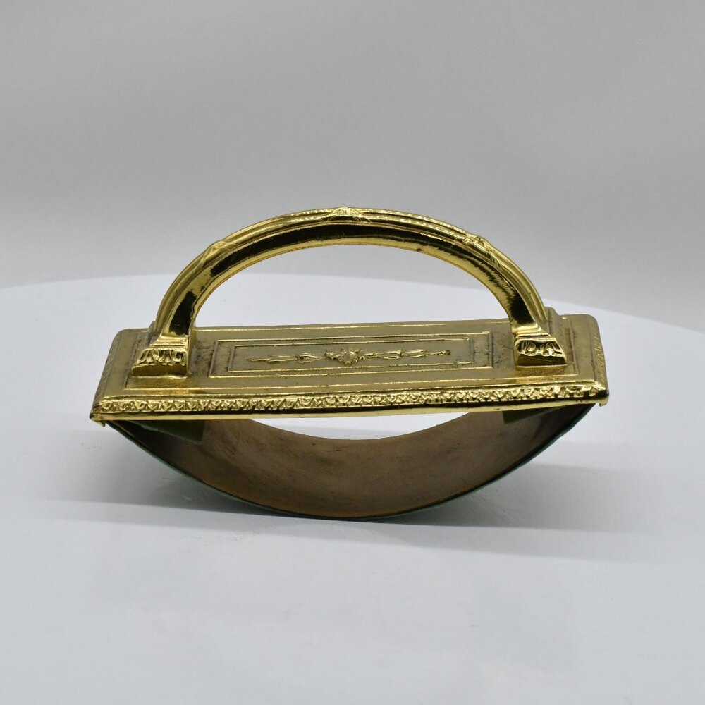 Antique Brass Rocking Ink Blotter Art Nouveau 1890s-1920s